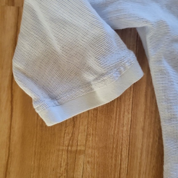 Meadow Rue Anthropologie Blue Open Knit Aztec Lace Sheer Basic Everyday Casual - Picture 7 of 12